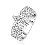 Hot Fashion Jewelry Silver Austrian Crystal Beautiful Finger Ring