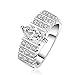 NYKKOLA Hot Fashion Jewelry 925 Silver Austrian Crystal Beautiful Finger Ring(O)