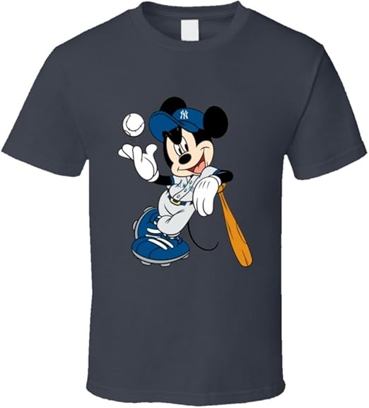 Mickey Mouse NY Yankee Fan T Shirt SY Charcoal Grey | Amazon.com