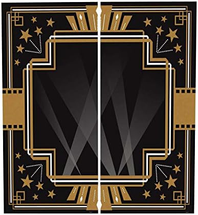 Fancy Dress VIP Express Hollywood Photo Booth Scene Setter 5ft Black with Dark Gold Detailing