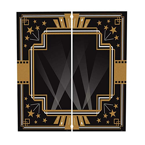 Fancy Dress VIP Express Hollywood Photo Booth Scene Setter 5ft Black with Dark Gold Detailing