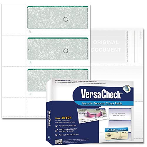VersaCheck UV Top Secure (DNA) Checks - 1500 Blank Business or Personal Wallet…