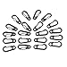 Mini Hanging Buckle, Uning Pack of 20Pcs Metal Spring Backpack Clasps Carabiners Hook EDC Keychain Fishing Camping Bottle Hooks Paracord Tactical Survival Gear (Black)