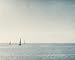 Grey Coastal Wall Art, Moody Nautical Seascape Decor, 8x10 Matted Photographic Print (Fits 11x14 frame), ‘Sailboats Approaching’