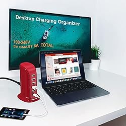 USB Phone Charger 6 Ports 40W Upoy, Type C Wall