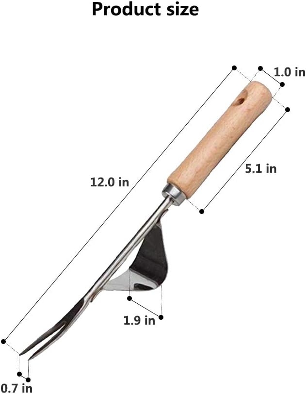 BERNIE ANSEL Garden Weeder Hand Tool, Ergonomic Weeding Tools, Stainless Steel Base - Easy Weed Removal and Deeper Digging for Planting and Weeding V : Garden & Outdoor