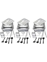 Party Essentials UPK-33, 33 piece Party Serving Kit Includes Chafing Kits and Serving Utensils for all types of parties and events including Birthday, Holiday, Wedding, and Graduation