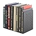 STEELMASTER Heavy Duty 8-Inch Slotted Bookends, 1 Pair, Black (24490004)