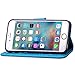 iPhone 7 Plus Flip Case, iPhone 7 Plus Case, iPhone 7 Plus Case Card Holder,Kasedd Premium Synthetic Leather Wallet Case Stand Feature Magnet Flip Cover for iPhone 7 Plus,Blue