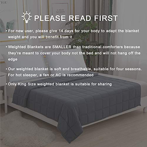 Smart Queen Weighted Blanket for Kids 7 Pounds (41"x 60", Throw Size