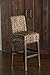 BIRDROCK HOME Bird Rock Seagrass Barstool (Bar Height) - Hand Woven - Mahogany Wood Frame - Fully Assembled
