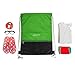 G4Free 15L Drawstring Backpack 15L&20L Cinch Bag String Backpack Gym Bag for Men Women Nylon (Grass/Black)