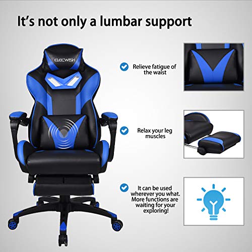 ELECWISH Ergonomic Swivel Video Game Chairs HighBack Office Chair w/PU