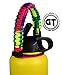 GALAXTEK Paracord Handle for Hydro Flask, Iron Flask, Simple Modern, Secure Carrier, for 12oz to 64oz Wide Mouth Stainless Steel Water Bottles, Easy to Carry Accessory (Colorful)