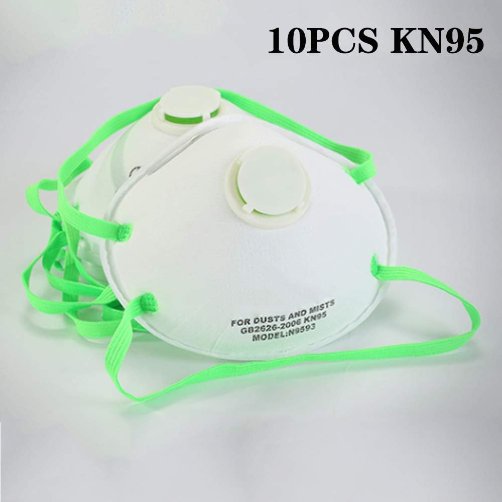 N9593 FDA CE Respirator with Respirator Valve KN95 Anti-Dust and Anti-Smog outdoor cycling universal breathable Respirator Respirator ma-sk (10PCS)