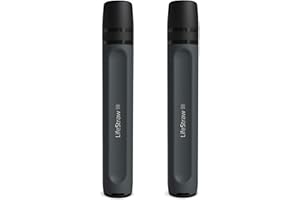 LifeStraw Peak Series - Personal Water Filter Straw for Backup Filtration, Emergency, Survival, and Ultralight Hydration, Dar