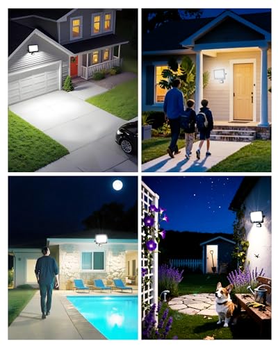 HAPYLUMI Focos LED Exterior con Sensor de Movimiento - 50W 5000LM Proyector LED Exterior 6500K Bianco Frío, Floodlight Iluminación IP67 para Casa, Garaje, Patio, Camino, Jardín