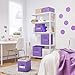Cube Storage Baskets For Organizing - 11 Inch - Set of 8 Heavy-Duty Storage Cubes For Storage and Organization. Makes The Perfect Bins For Cubby Storage Boxes Or Cube Storage Organizer (Purple)