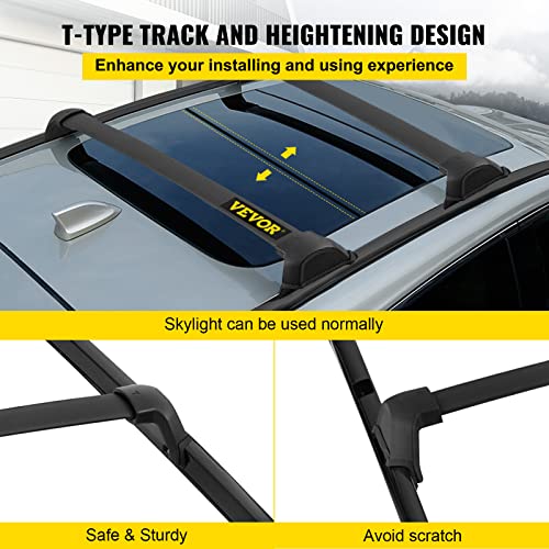 Mophorn Roof Rack 4Pcs Aluminium Roof Rack Rail for Honda CRV CRV 2017