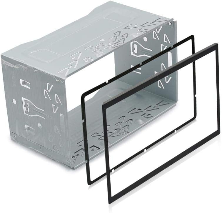 Universal Double DIN Installation Slot Metal Car Stereo Radio Mounting Frame 2DIN Universal Car Radio Adapter In-Dash Mounting Frame Complete Fitting Kit