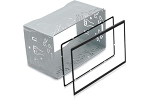 YUYUE ELECTRONIC Universal Double DIN Installation Slot Metal Car Stereo Radio Mounting Frame 2DIN Universal Car Radio Adapter in-Dash Mounting Frame Complete Fitting Kit