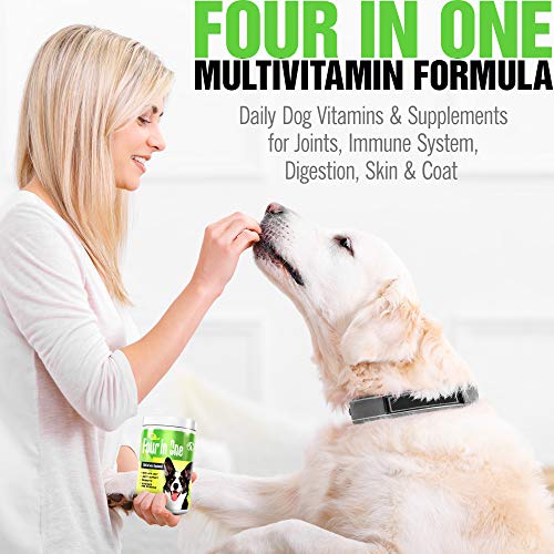 Into Effect 4 in 1 Dog Multivitamin Essential Dog Vitamins and Supplements for Joints, Immune