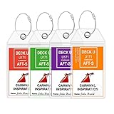 Cruise Luggage Tags - Large Tag Holders for your Cruise Ship Luggage eTags [2019 & 2020] Clear, Plastic & Waterproof