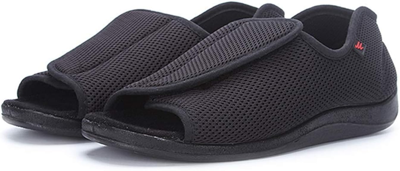 SZFGYJ Men Womens Diabetic Shoe, Elderly Swollen Walking Footwear Adjustable Edema Shoes Ladies