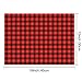 Aneco 18 x 12 Inch Cloth Fabric Buffalo Plaid Black and Red Plaid Adhesive Heat Transfer Sheets, 2 Sheet