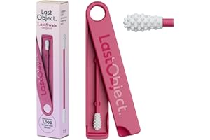 LastSwab® Reusable Cotton Swabs for Ear Cleaning - The Sustainable and Sanitary Alternative to Single-Use Q Tips - Zero Waste and Easy to Clean - Comes with a Convenient Travel Case Holder - Red