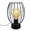 B.K.Licht I Tafellamp I zwart I industrieel I draad I retro lamp I metaal I design I voor binnen I netstroom I aan/uit…