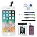 BeeFix for iPhone SE Screen Replacement LCD Touch Screen Replacement Display Digitizer Repair Kit with Free Tools and Instructions for iPhone SE/5S 4 inch (White)