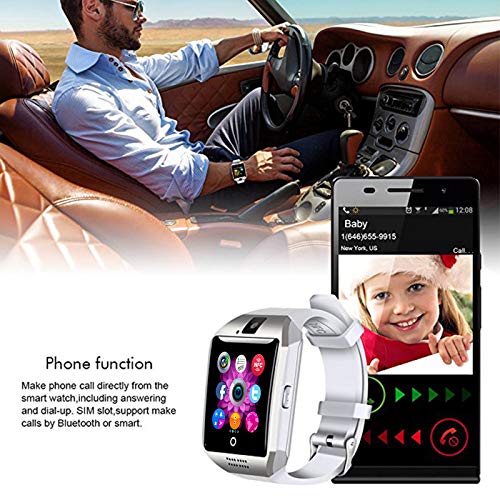 Bluetooth-Smart-Watch-SIM-Card-Slot-Camera-Smartwatch-Sports-Fitness-Tracker-Wristwatch-Compatible-with-Women-Men-Girls-Boys-Android-Phones-Samsung-Galaxy-S9-S8-S7-S6-Note-9-8-HTC-Motorola-ZTE-White