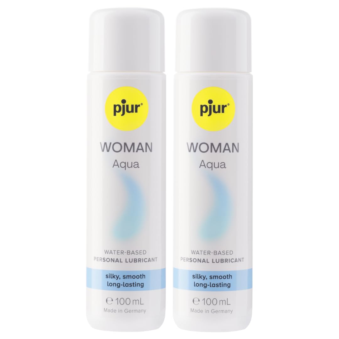 pjur Woman Aqua - Water-Based Personal Lubricant - moisturises & nurtures - pH Balanced - Gentle on Skin - 100ml (Pack of 2)