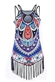 ETCYY Women's Summer Printed Vest Strap Camisole Casual Tassels Tank Tops, Small, muti-color muti-color Small