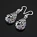 925 Sterling Silver Glass Jewelry Colorful Butterfly Black Dangle Teardrop Earrings