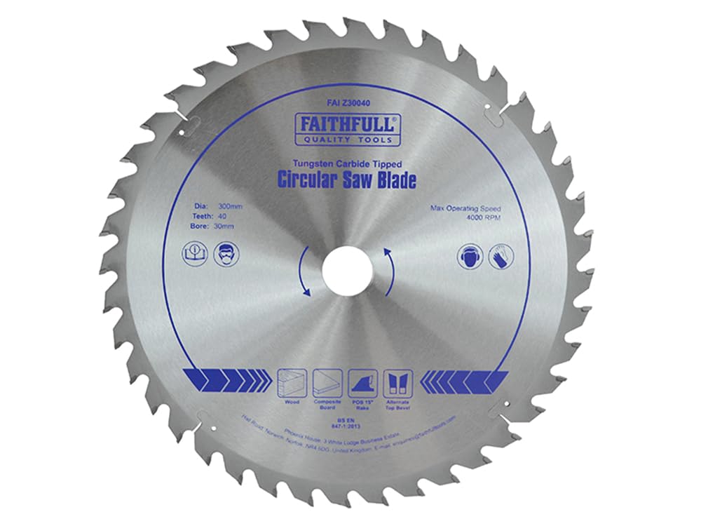Faithfull TCT Circ Saw Blade 300 X 30 X 40T