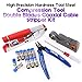 Swpeet 14Pcs Cable Crimper Wire Strippers Tool Kit, Cable Stripper and Cable Crimper with 10Pcs Compression Connectors for Wire Strippers Connector Coaxial RG59 RG6F BNC RCA Crimper Cable Strippers
