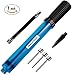 Dimples Excel Dual Action Ball Pump for Soccer Basketball Football Volleyball Water Polo ball, Needles and Nozzles Included (1 x Ball Pump – Blue)