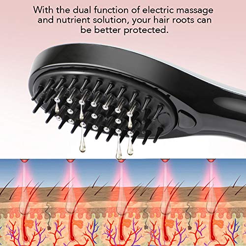 Handheld Hair Massager,Hair care liquid guiding comb Electric Mini Scalp Massager,Head Massager– Hand Held Rechargeable Scratch Massager for Head Relax, Stress Release Tool (Black)