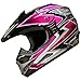 Women's Motocross ATV Helmet Dirt Bike OffRoad Mountain Bike Helmet Goggles Gloves Combo Pink 189 (M)