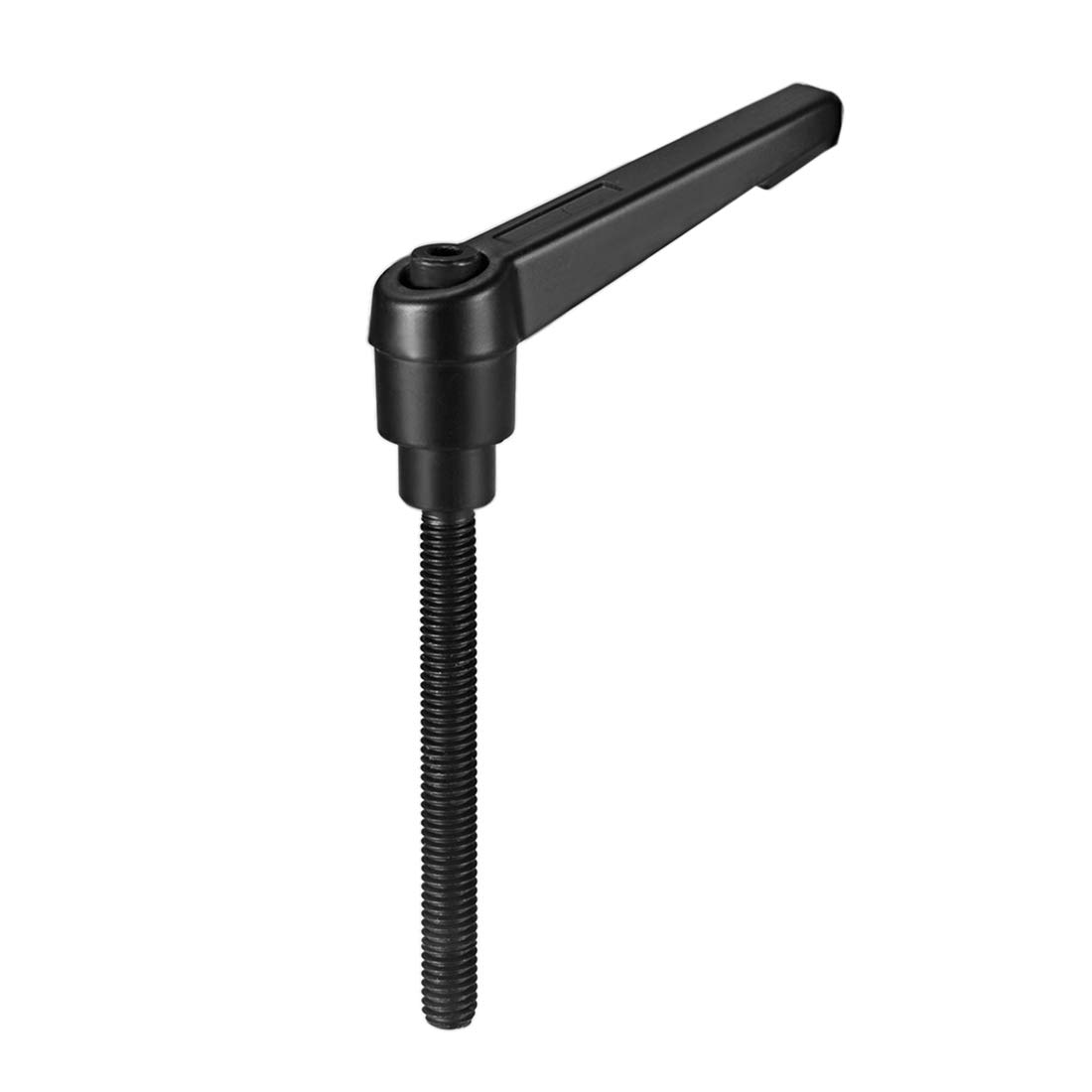 sourcing map M6 x 50mm Handle Adjustable Clamping Lever Thread Push Button Ratchet Male Threaded Stud Knobs Quick Release Screw Handles Bolts with Locking Lever Black