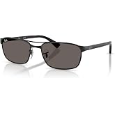 Ray-Ban RB3778 Rectangle Sunglasses for Men for Women | In Gunmetal, Arista Gold &amp; Black. Metal frame. Sizes: 57/60mm.