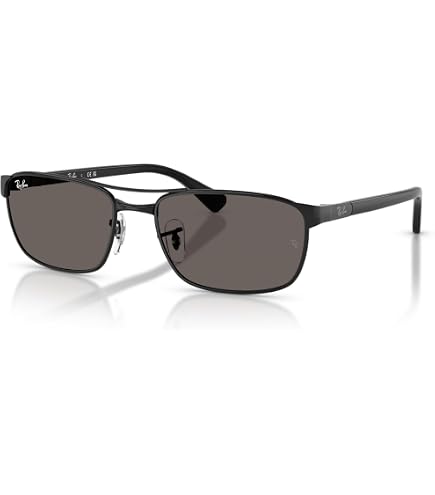 Amazon.com: Ray-Ban RB3750 002/31 59MM Black/G-15 Green Square
