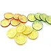 Lorigun 30pcs Fake Lemon Slice Garnish Artificial Fruit Faux Food House Bar Decoration Cocktail Party Arrangement(Red Green Yellow,Each Color 10Pcs)