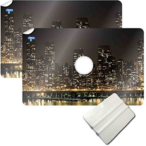 Macbook Air or Macbook Pro (13 inch) Vinyl, Removable Skin - Cityscape - New York at Night - NY Skyline