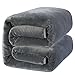 MEROUS Soft King Size Fleece Bed Summer Blanket 330 GSM Warm Cozy Microfiber Fuzzy Lightweight All Season Blankets for Couch Travel Sofa,Dark Gray