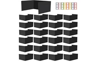 Ayuanb 24-Pack Black Desk Dividers for Students, 17 x 14 x 13.5 Inch Plastic Privacy Shields Folders Boards for Student Desks, Waterproof Durable Study Testing Dividers Classroom Supplies
