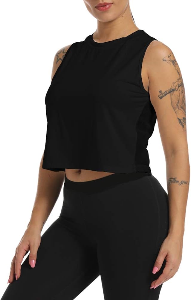 cropped workout top