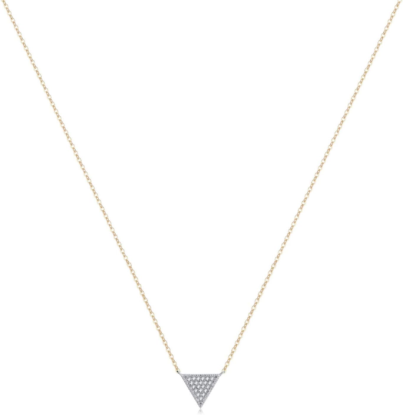 Tiny Cross Pendant Necklace, 14K Gold Plated Minimalist Simple Delicate Chain Necklace for Women…